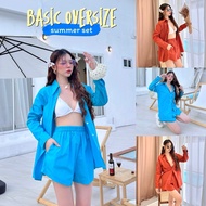 7days Clothing-Basic Oversize Set Oversized Shirt + Shorts