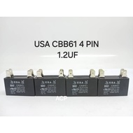 USA CBB61 4 PIN FAN CAPACITOR MOTOR AIRCOND (1.2UF)