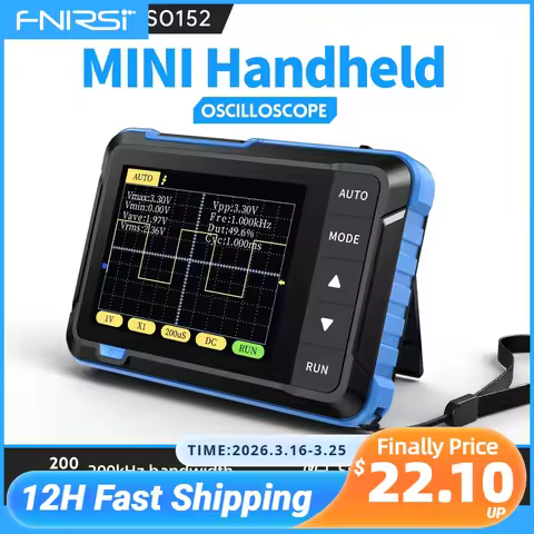 FNIRSI DSO152 Portable Mini Handled Digital Oscilloscope Auto 200KHz Bandwidth 2.5MSa/s Sampling Rat
