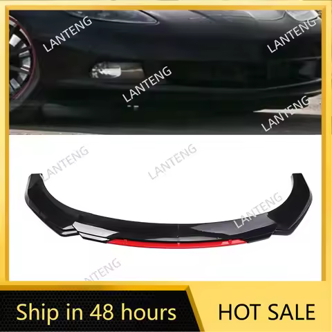 Car Front Bumper Lip For Corvette C6 C7 Z06 ZR1 Splitter Spoiler Diffuser Carbon Fiber Look Lower Li