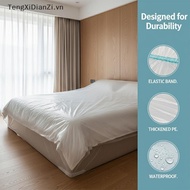Transparent Disposable Waterproof Bed Cover  Furniture Protector Dustproof Mattress Sheet for Airbnb
