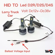 Lorry Truck Hid D2R D2S D4S To Led Size D2R D2S D4S Super Bright White Led Volt Dc12V-30V Not Ballas