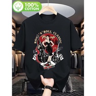 Men's 1950s Retro Rock 'n' Roll T-Shirt - Vintage 50s Music Poster Design with Rockin' & Rollin' Log
