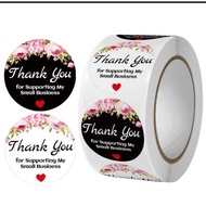 As sticker Thanks You roll contains 500pcs self adhesive seal label roll sticker Thanks You 2.4cm St