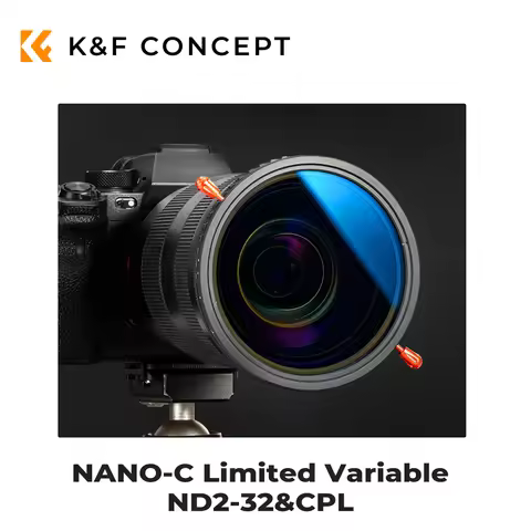 K&F Concept Variable CPL&ND2-32 2-in-1 Filter 37mm 40.5mm 43mm 46mm 49mm 52mm 55mm 58mm 62mm 67mm 72
