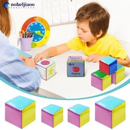 NOBELJIAOO Learning Cubes Pocket Classroom DIY Education Playing Game Teaching Stacking Blocks with 