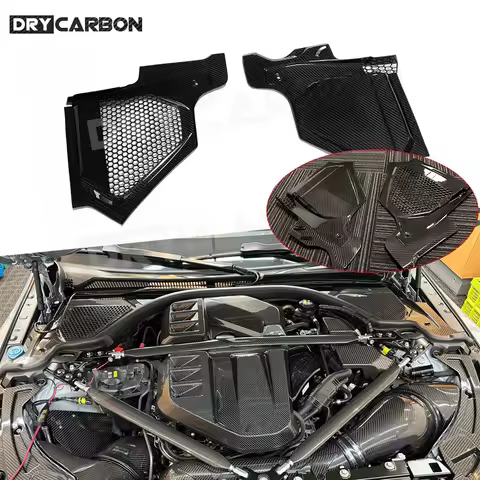 Dry Carbon Fiber Engine Hood Bonnet Cover Cap Inner Engine Hood Cover Trim Fit For BMW G87 M2 G80 M3