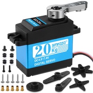 Smraza 20KG Digital Servo Motor Full Metal Gear Steering Gear with 20kg High Torque Waterproof for 1