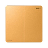 2 Gang 1 Way Switch 1 Way Switch - LIGHT Switch - Nero X21021 - Gold