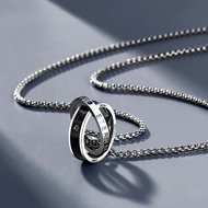 Fashion Jewelry Titanium Steel Antirust Hip hop Personality Hoop Pendant Necklace