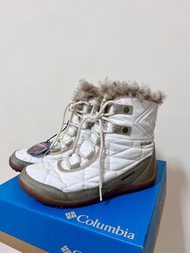 25號適合24穿 哥倫比亞雪靴 Columbia 白色雪靴 防水雪靴 鋁點