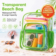 Stadium Approved Clear Backpack Heavy Duty Thickened PVC Water Resistant Transparent Bag for Airport