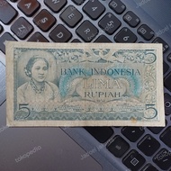 Uang Kuno Seri Budaya Kartini 5 Rupiah tahun 1952