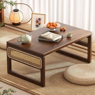 Balcony Coffee Table Tea Room Table Home Bedroom Balcony Bed Learning Rattan Tatami Low Table Foldab