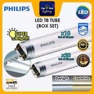 [SET Of 10pcs/20pcs] PHILIPS ECOFIT 2ft8W 4ft18W LED T8 Fluorescent Tube Light Lamp Kalimantang T8 Casing