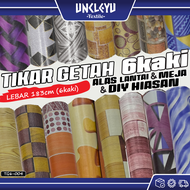 Tikar Getah 6 Kaki Alas Lantai Rumah Lebar 1.83Meter 0.40mm PVC Flooring Terbal TG6-004