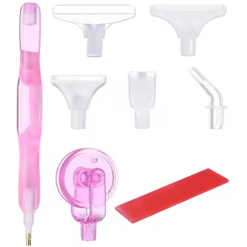Diamond Painting Pen with Glue Clay Roller Diamond Painting Stylus with 5 Drill Pen Picking Heads an