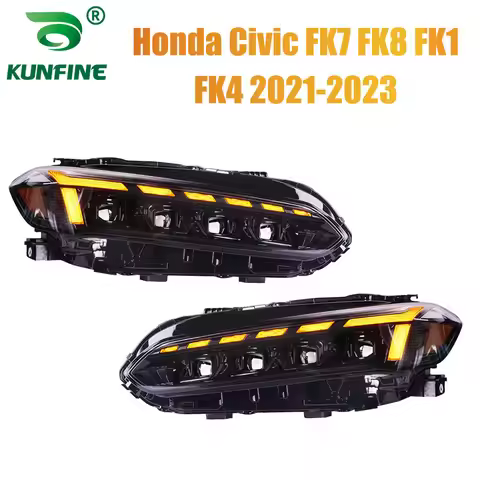 Pair Of Car Headlights For Honda Civic FK7 FK8 FK1 FK4 LED Head Lamp Dynamic Turn Signals Day Runnin