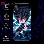 ZUZG Glowing LED Call Flash Light Up Glass Case For Samsung S8 S9 Plus Note 9 Note 10 Voice Activated Case Tide Naruto Sasuke Cartoon