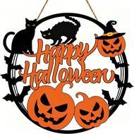 Ready Stock Wooden Halloween Party Atmosphere Decoration Home Pumpkin Ornaments Courtyard Foyer Deco