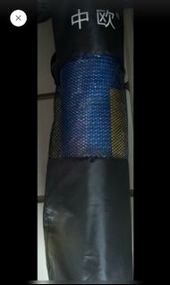藍色 瑜伽墊 健身墊 大型加厚 （含背包和綁帶）長185cm, 寛80cm, 厚度1cm