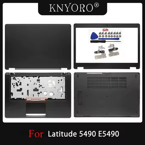 New For Latitude 5490 L5490 E5490 Laptop LCD Back Cover Front Bezel Hinges Upper Palmrest Bottom Cas