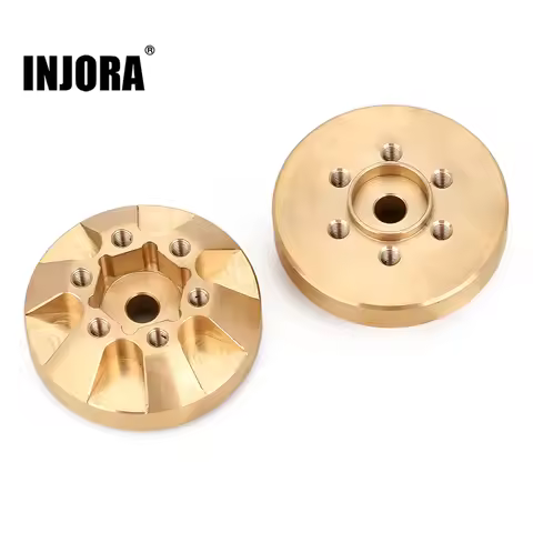 INJORA Heavy Brass 55g/pcs 12mm Wheel Hex Hub Fit 1.9 2.2 Wheel Rim for 1/10 RC Crawler Car Axial SC