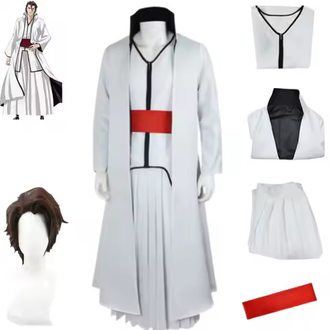 Aizen Sousuke Cosplay Costumes Bleach Anime 5th Captain Of The Reaper Team Japanese Kimomo Suits Hal