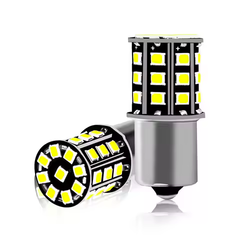 2 Pcs 2835 LED Chips 1156 S25 G18 1157 BAY15d P21/5W 12V/24V 6000K For Motor Home Truck Trailer Van 