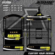 STIKER decal sangkar KOTAK EBOD NANJUNG 105 (STIKER ONLY)