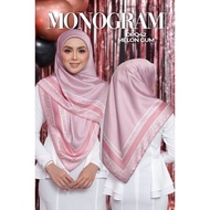 Tudung Bawal Square Monogram Hijabs By Hanami