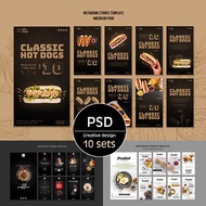 Graphic Design Template Bundle Pack / Instagram Stories Template / Food / Menu / Flyer / PSD ~ PS067