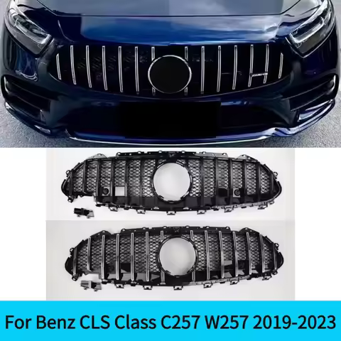 For Mercedes-Benz CLS Class C257 W257 2019-2023 CLS300 CLS350 CLS450 CLS400 Racing Grille Front Bump