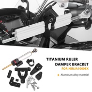 For Titanium Ruler directional Steering Damper Stabilizer Bracket Support Mounting Kit NINJA 1000SX 