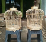 sangkar burung perkutut full bambu