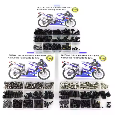Fit For Suzuki GSXR600 GSX-R600 GSXR 600 750 GSX-R750 2001-2003 Complete Full Fairing Bolts Kit Stee