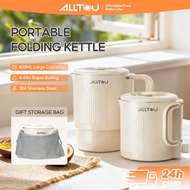 ALLTOU Foldable Kettle Electric Cooker 4-Min Rapid Boiling Travel & Portable Kettle No Stick Multi C