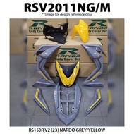 Rapido Coverset cover set (sticker Tanam) RS150 V2 (23) Colour :  Black/Orange, Red/Grey, Grey/Silver, Nardo Grey/yellow