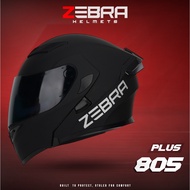 ZEBRA YM-627 PLUS PLAIN Modular Helmet Dual Visor Plain Design Motorcycle