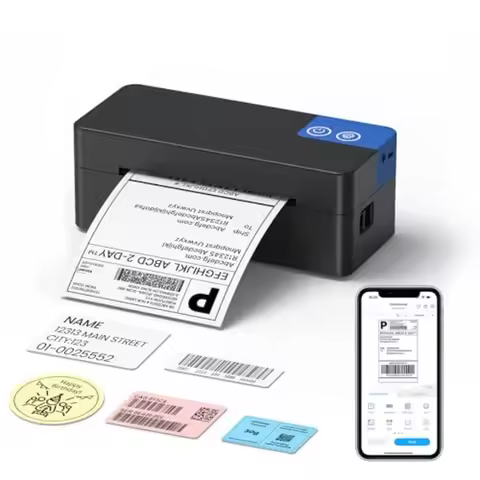 Bluetooth Thermal Shipping Label Printer 4x6 Portable Thermal Printer Compatible with iPhone Android