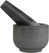 KC KULLICRAFT Marble Stone Mortar and Pestle, for Grind Spices, Powder Pesto, Mash Herbs, Crush Pills, Regular Size (3.75"X2.75" Mortar, 5" X1.5" Pestle)