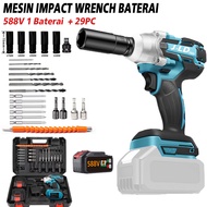 JLD Brushless Impact Tool high torsi Brushless impact Baterai 1090V 2 Baterai  pembuka baut mobil in