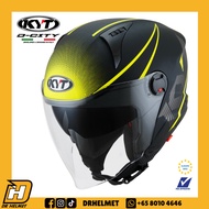 KYT DCITY Colorful Matt Yellow Helmet | PSB Approved Helmets | KYT D-City | DR Helmet Motorsports