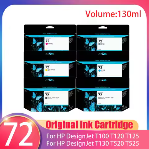 Original New For HP 72 72B HP72 Ink Cartridge For HP Designjet T610 T620 T770 T790 T795 T1100 T1120 