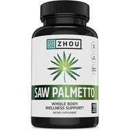 Zhou Saw Palmetto Supplement for Men - Premium Complex, Advanced Formula, Extra Strength 450mg Saw P