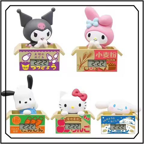 Hello Kitty Gashapon Creativity Agricultural Products Express Delivery Package Clock Ornament Deskto