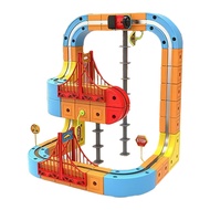 66/92Pcs/Set Magnetic Train Track Set DIY Race Car Cube Rail Building Kit Toddlers Boys Girls Gravit