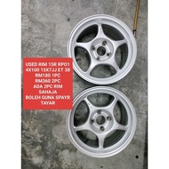 USED SPORT RIM 15 INCH ENKEI RPO1 RM180 1BIJI BOLEH IN SPARE TAYAR