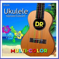 DR Strings UMCSC Multi-Color Soprano / Concert Nylon Ukulele Strings