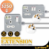 SIRIM Metal Clad Socket Extension Heavy Duty Extension Plug Heavy Duty Wire Trailing Socket Plug Way